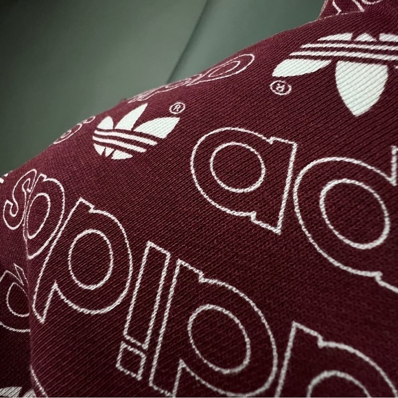 Adidas Monogram Zip Up Terrycloth Hoodie - Picture 5 of 9